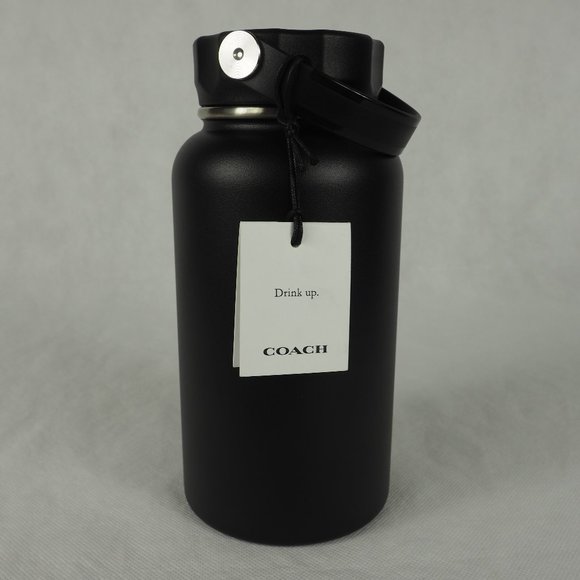 Coach Water Bottle Stainless Steel Plastic Silicone Lid Cap 25oz 750mL C6392G - Picture 3 of 8